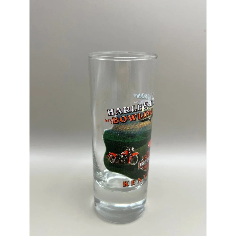Harley-Davidson Bowling Green Kentucky Shot Glass 2008 Corvette Eagle Shooter